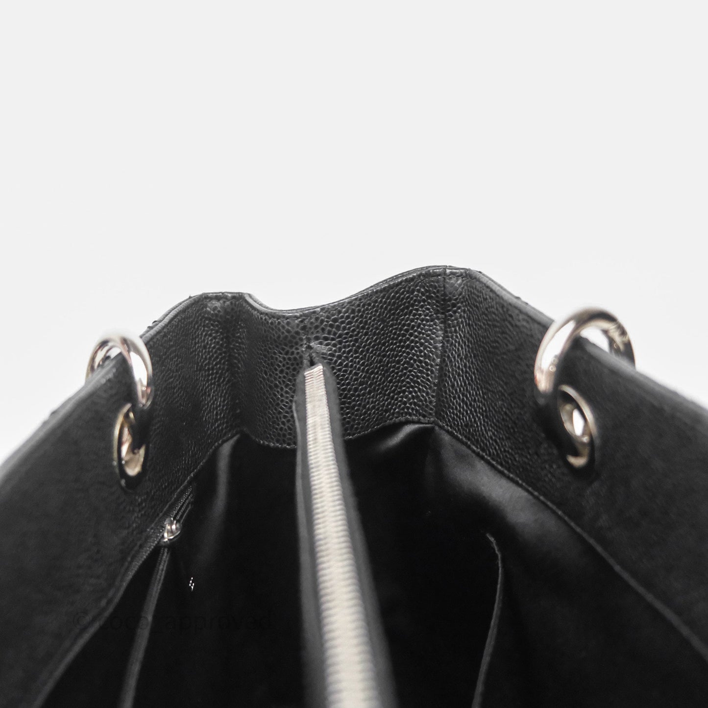 Chanel GST Black Caviar Silver Hardware