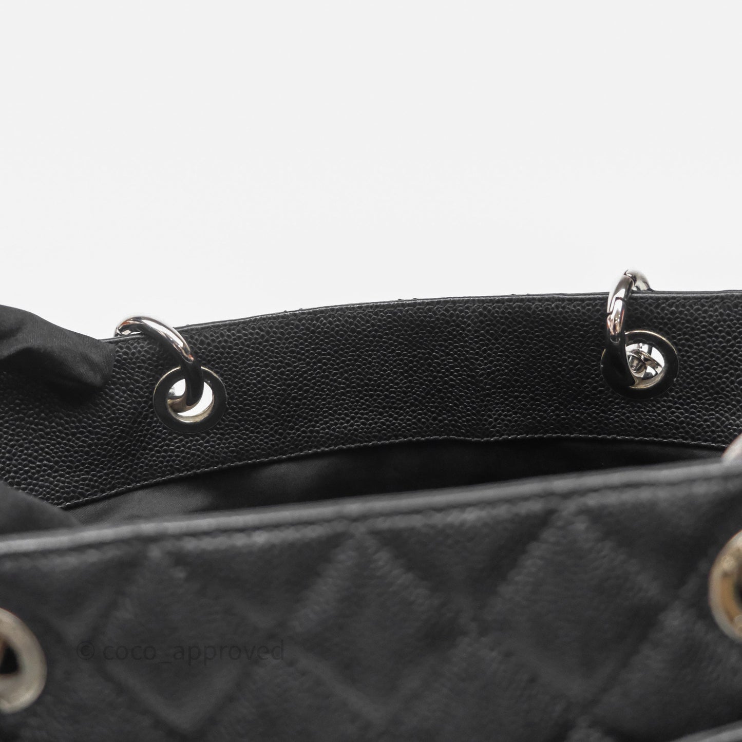 Chanel GST Black Caviar Silver Hardware