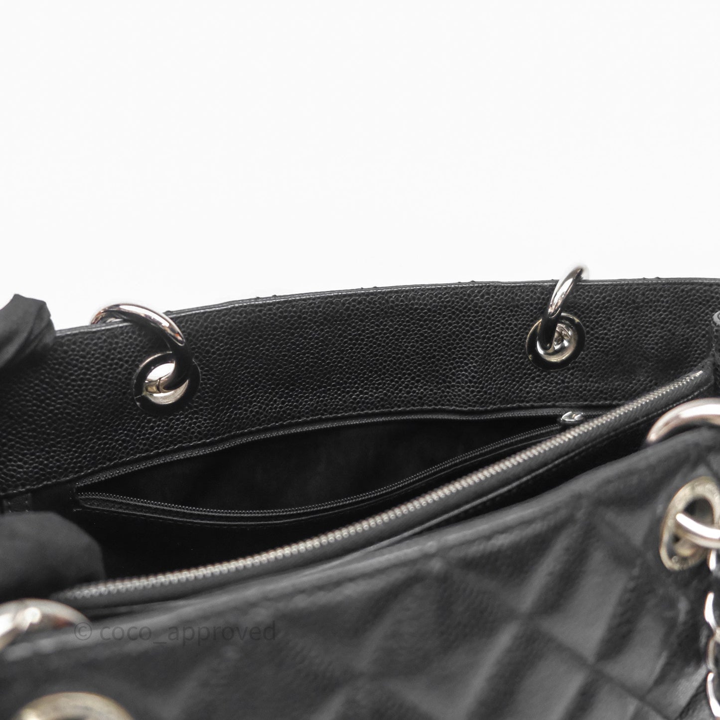 Chanel GST Black Caviar Silver Hardware