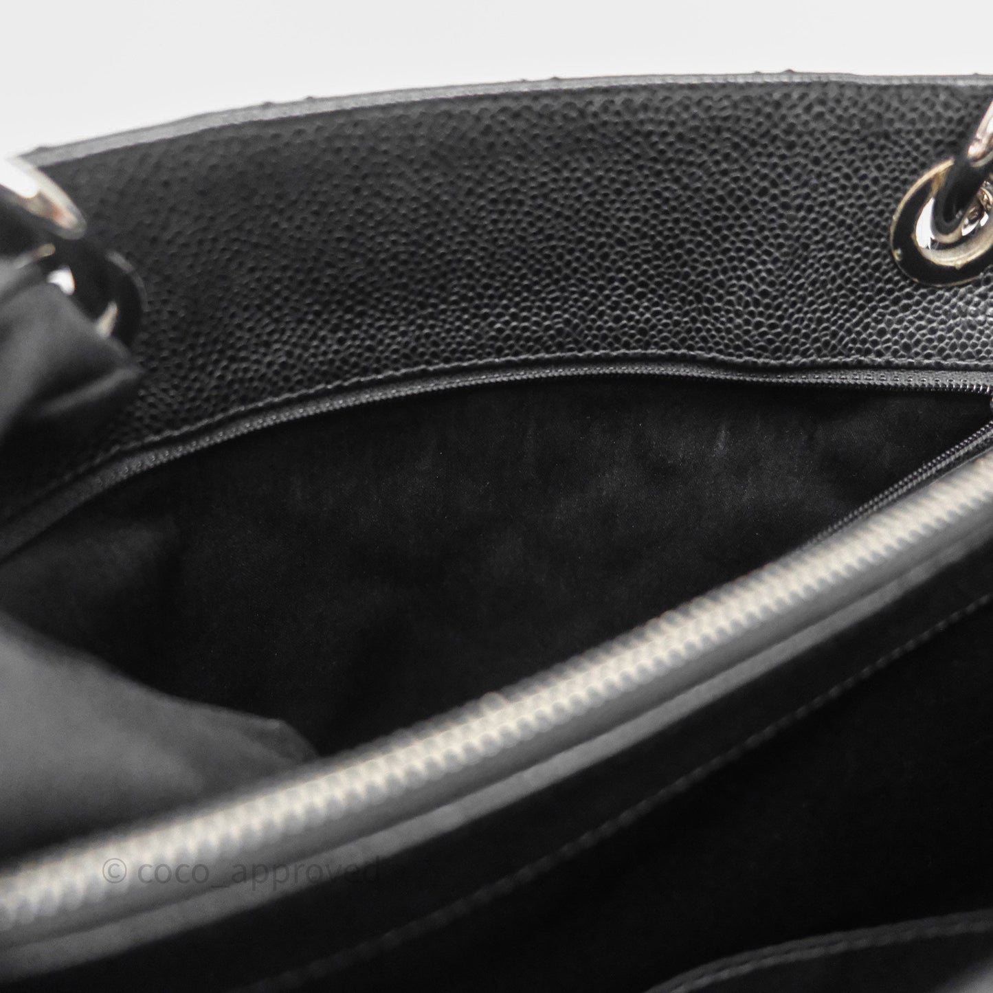 Chanel GST Black Caviar Silver Hardware