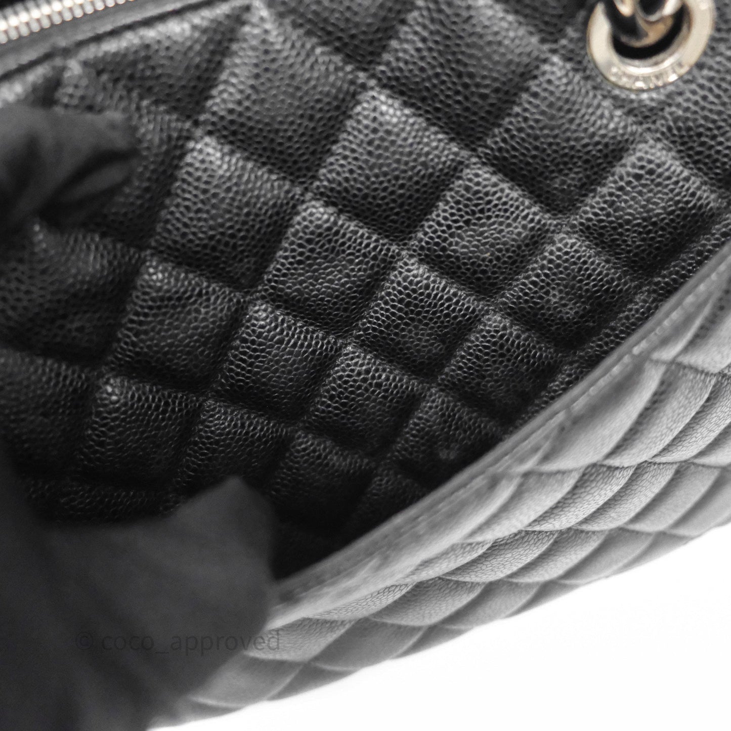 Chanel GST Black Caviar Silver Hardware