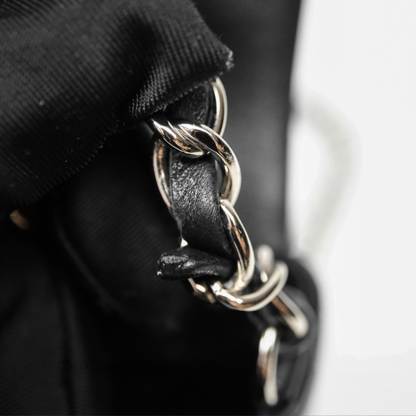 Chanel Quilted Mini Rectangular Flap Black Lambskin Silver Hardware