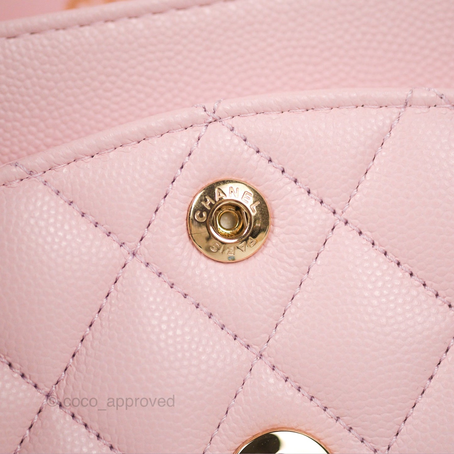 Chanel Small Classic Quilted Flap Light Pink Caviar Gold Hardware