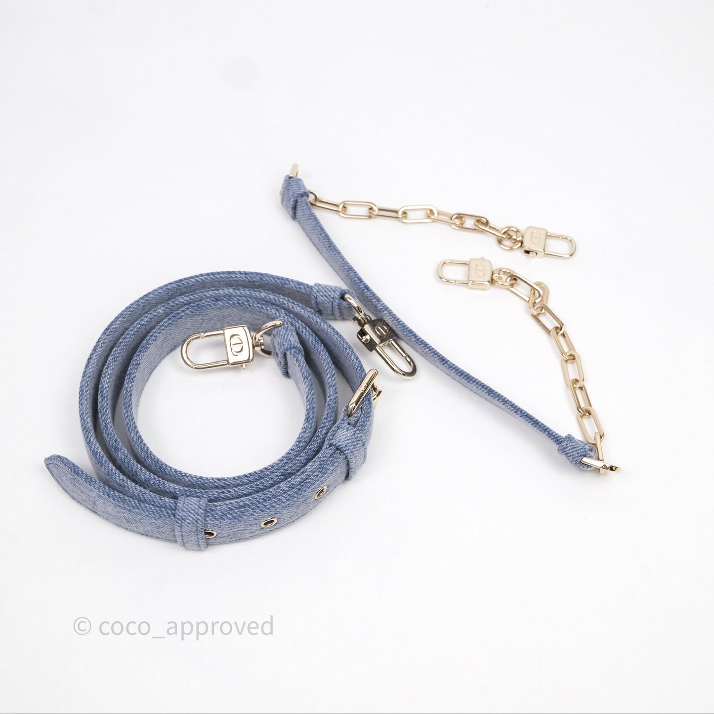 Christian Dior Medium Lady D-Joy Bag Denim Cannage Gold Hardware