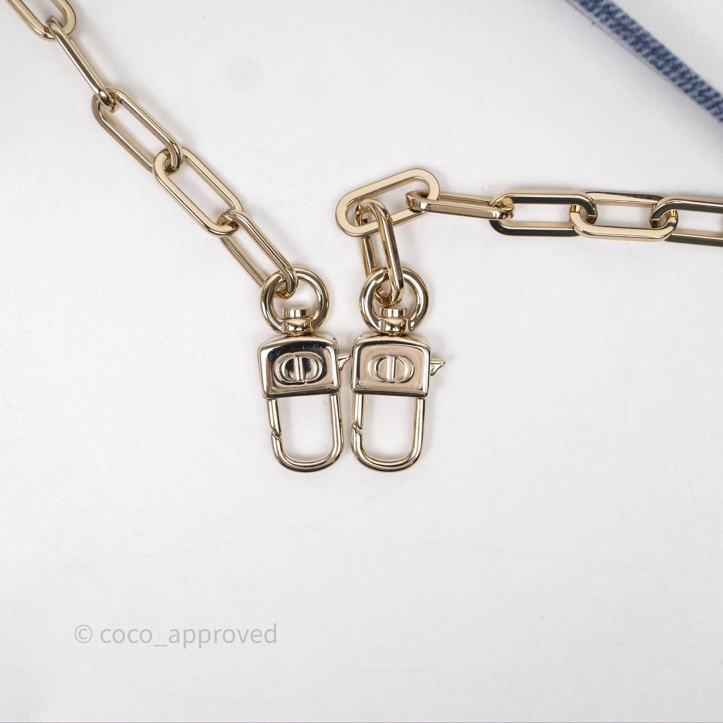 Christian Dior Medium Lady D-Joy Bag Denim Cannage Gold Hardware