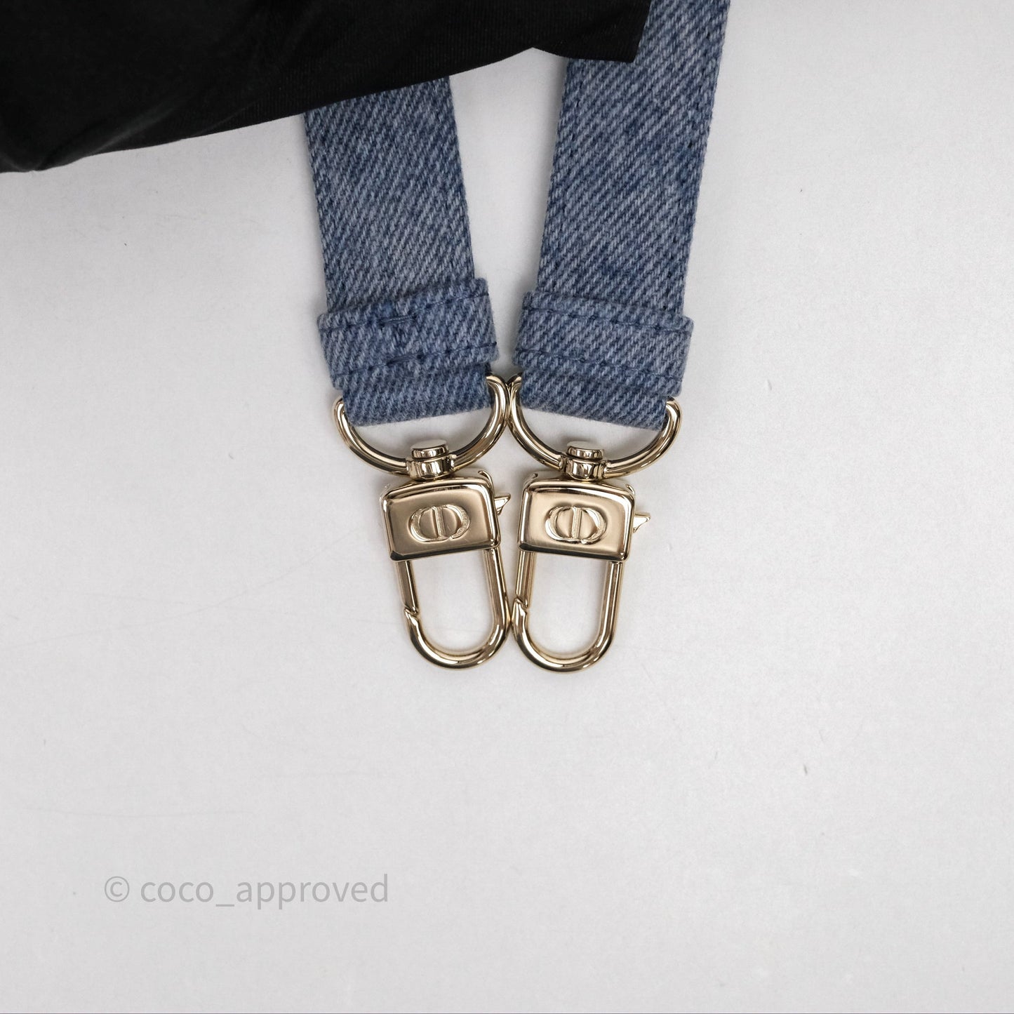 Christian Dior Medium Lady D-Joy Bag Denim Cannage Gold Hardware