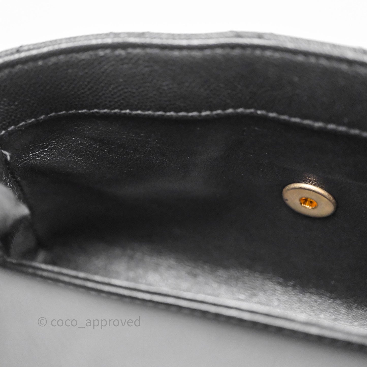 Chanel Small Coco Handle Quilted Black Caviar Aged Gold Hardware Lizard Handle