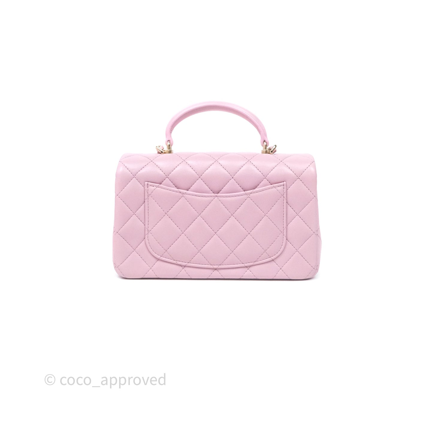 Chanel Top Handle Mini Rectangular Flap Lilac Pink Lambskin Gold Hardware