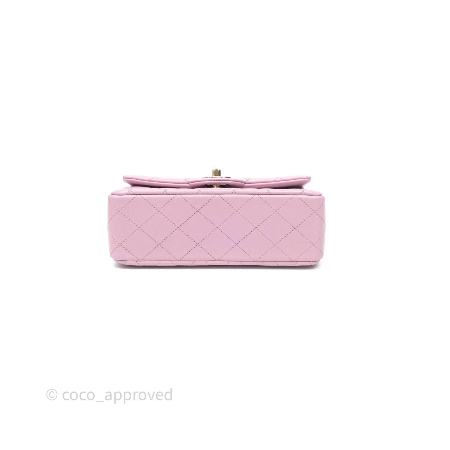 Chanel Top Handle Mini Rectangular Flap Lilac Pink Lambskin Gold Hardware