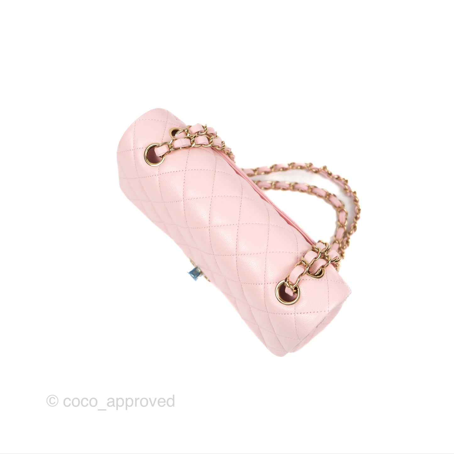 Chanel Small Classic Quilted Flap Light Pink Caviar Gold Hardware