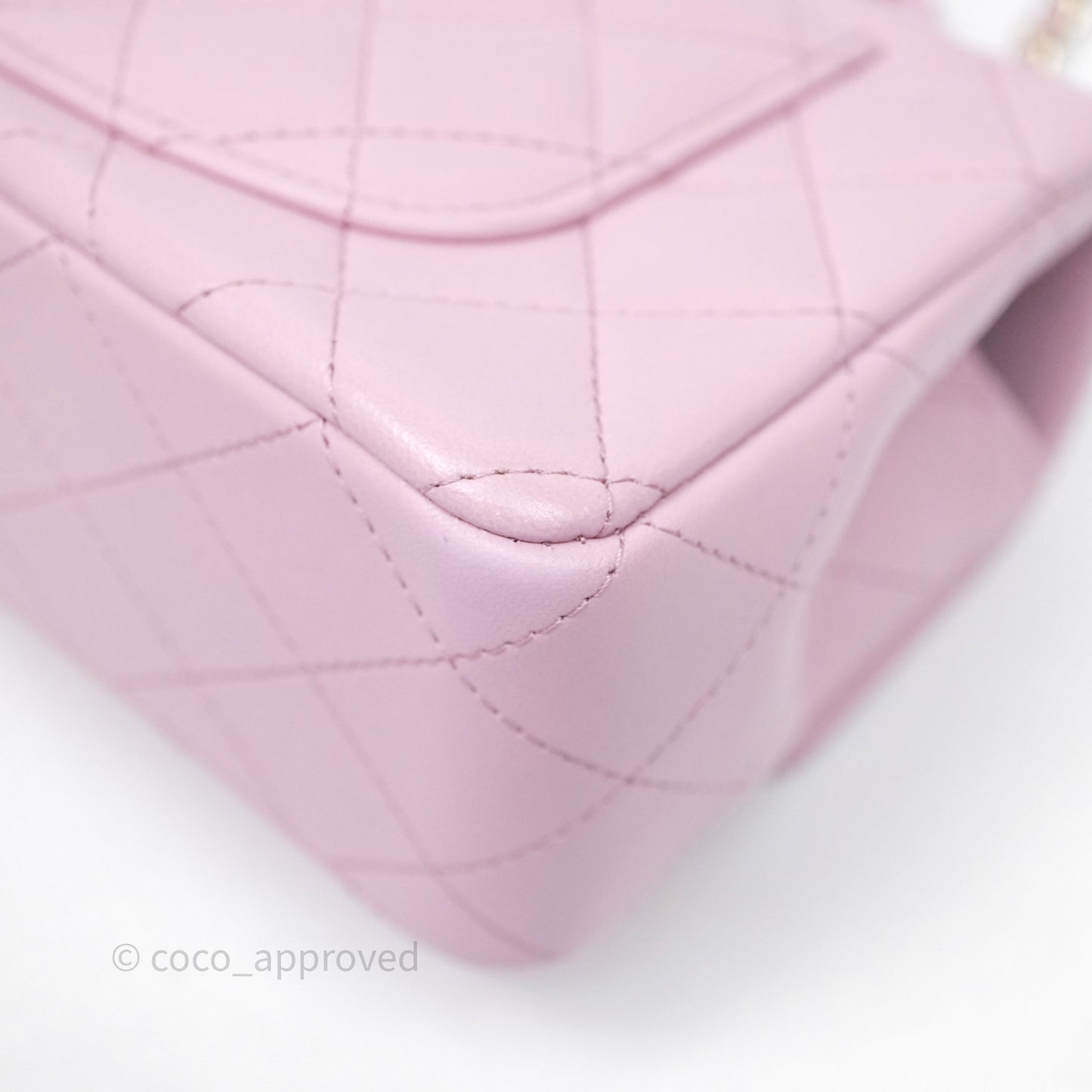 Chanel Top Handle Mini Rectangular Flap Lilac Pink Lambskin Gold Hardware