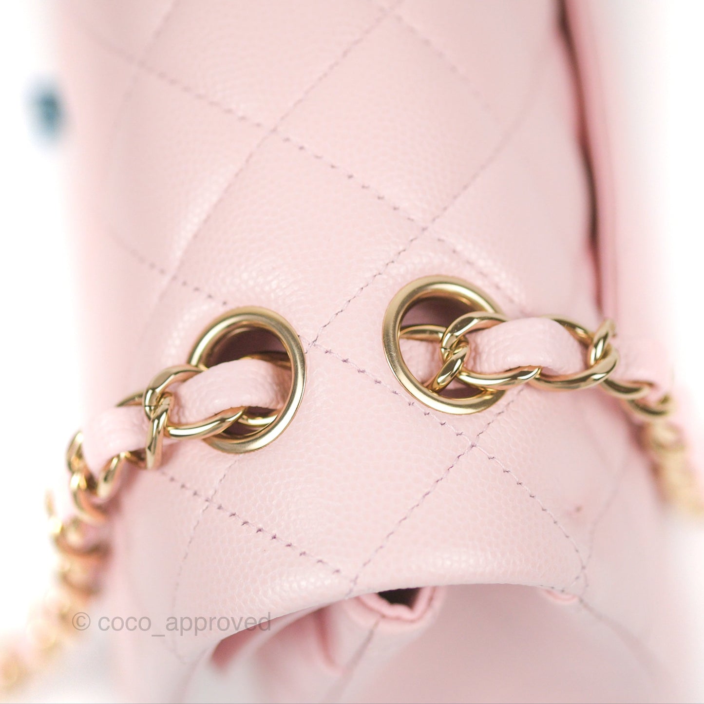 Chanel Small Classic Quilted Flap Light Pink Caviar Gold Hardware