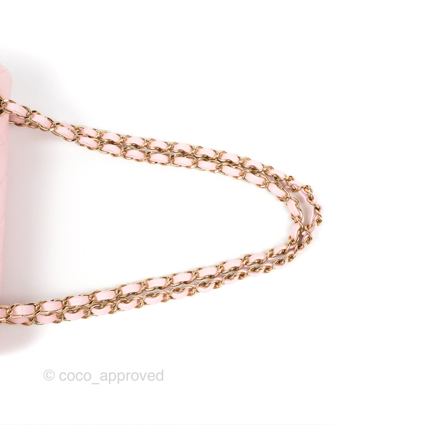 Chanel Small Classic Quilted Flap Light Pink Caviar Gold Hardware