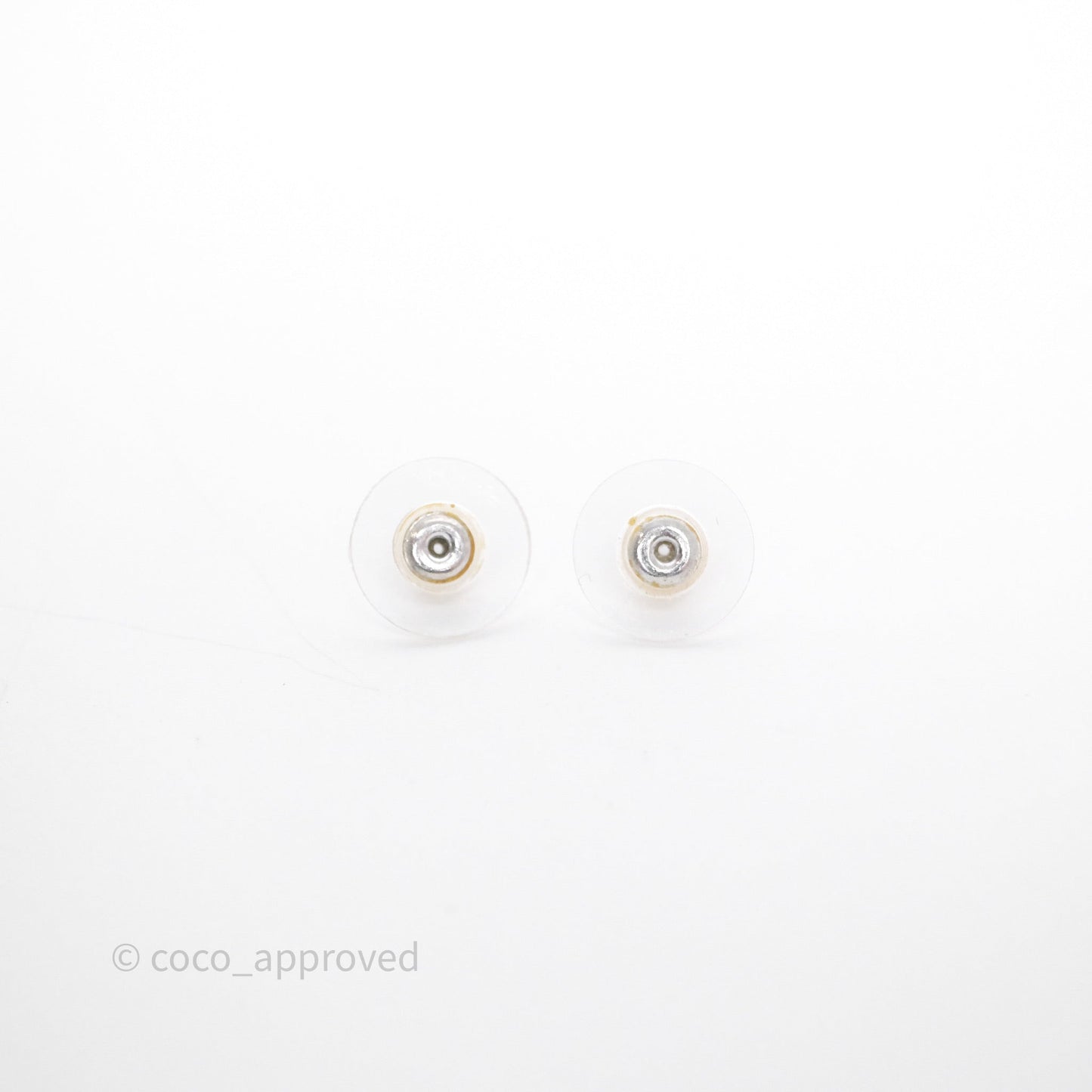 Chanel Crystal CC Earrings Gold Tone 20P
