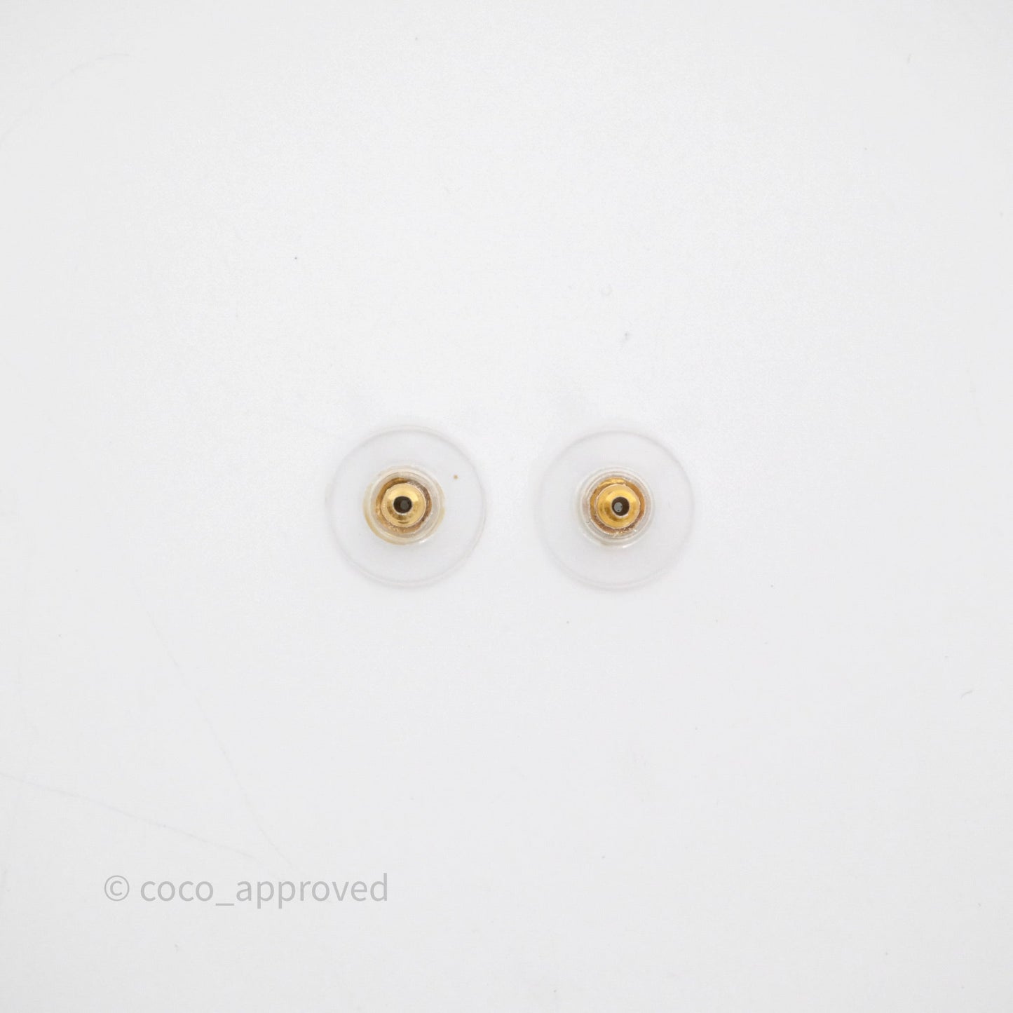 Chanel Crystal CC Earrings Gold Tone 20P