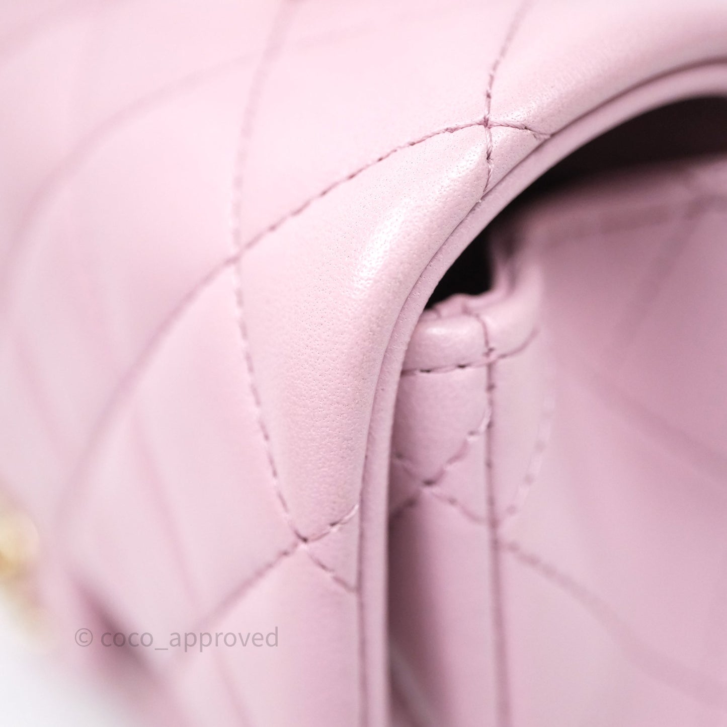Chanel Top Handle Mini Rectangular Flap Lilac Pink Lambskin Gold Hardware