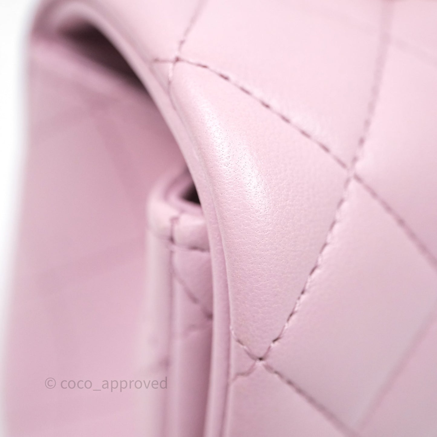 Chanel Top Handle Mini Rectangular Flap Lilac Pink Lambskin Gold Hardware