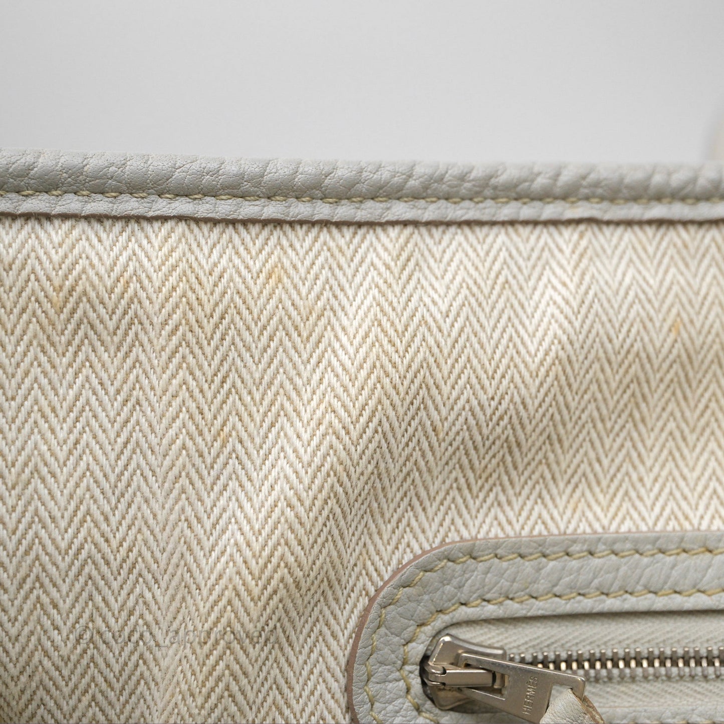 Hermes Garden Party 36 Bleu Grey Negonda Palladium Hardware