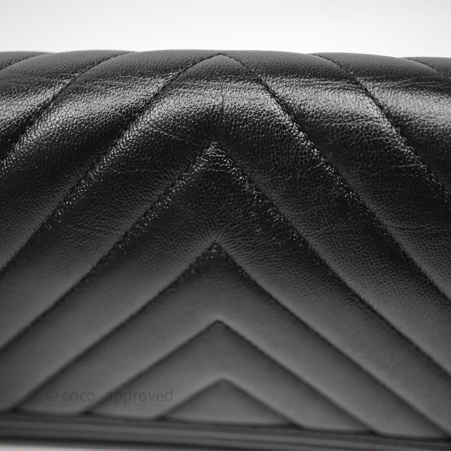 Chanel Medium Boy Chevron Black Caviar Aged Gold Hardware