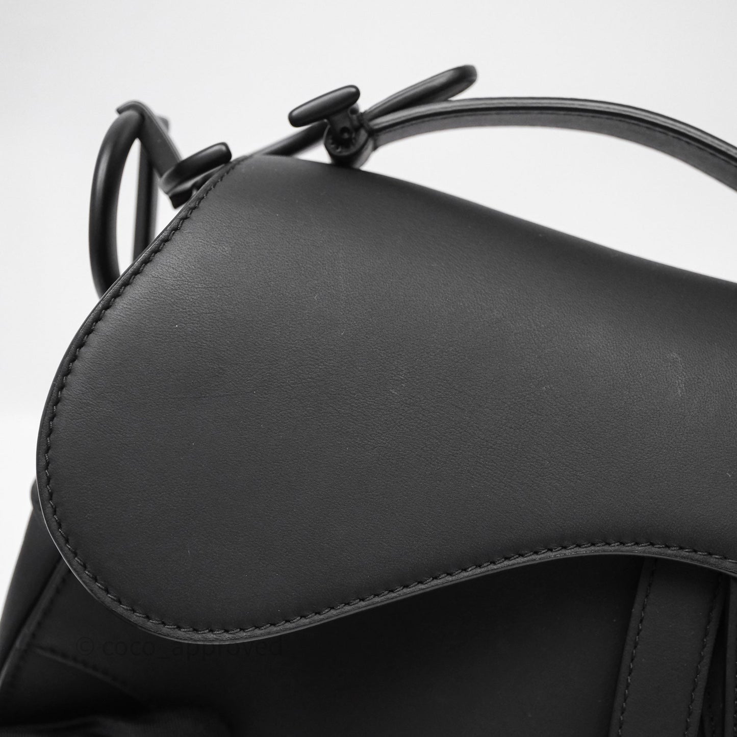 Christian Dior Saddle Bag So Black Matte Calfskin