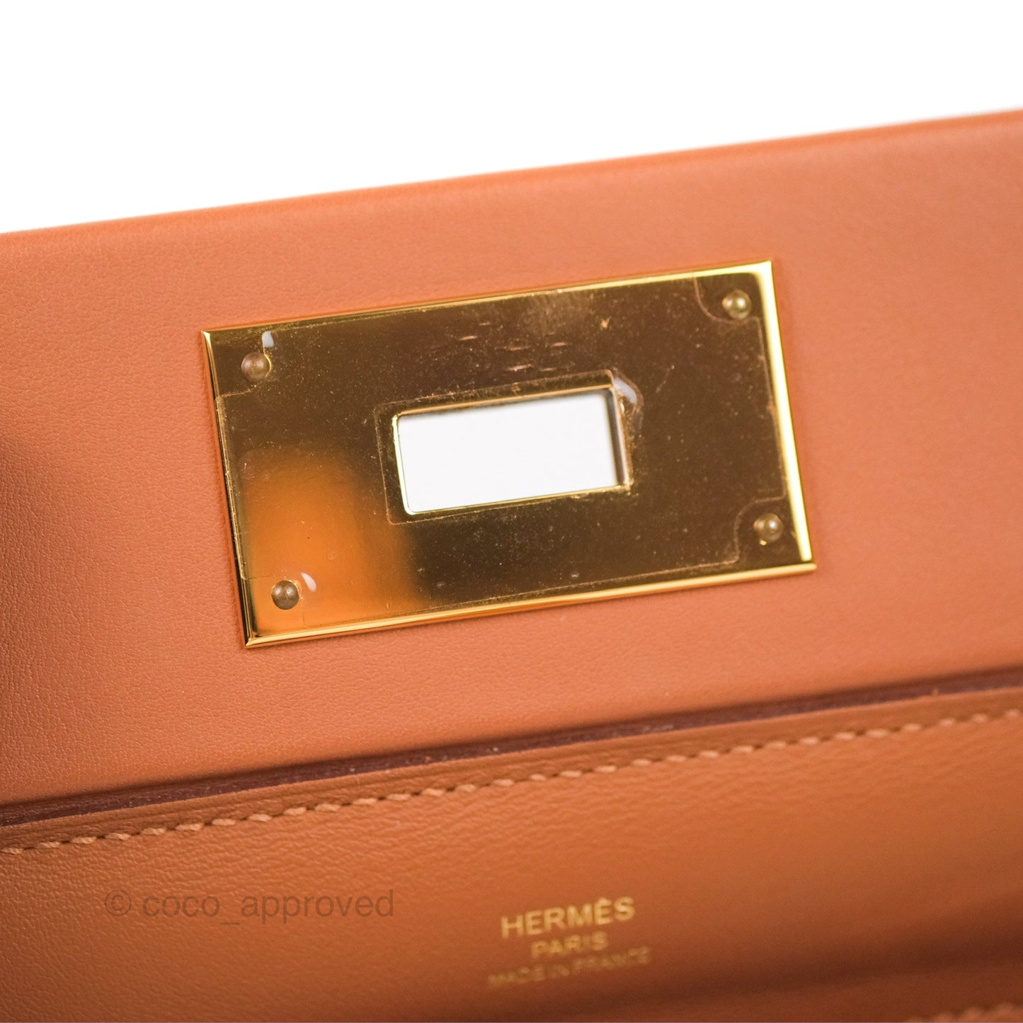 Hermès 24/24 21 Mini Gold Evercolor Gold Hardware