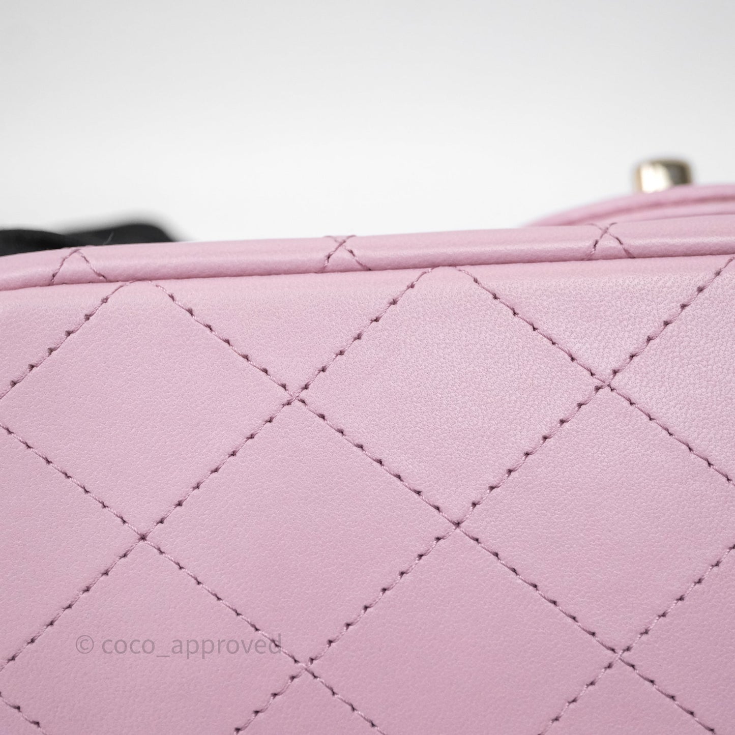 Chanel Top Handle Mini Rectangular Flap Lilac Pink Lambskin Gold Hardware