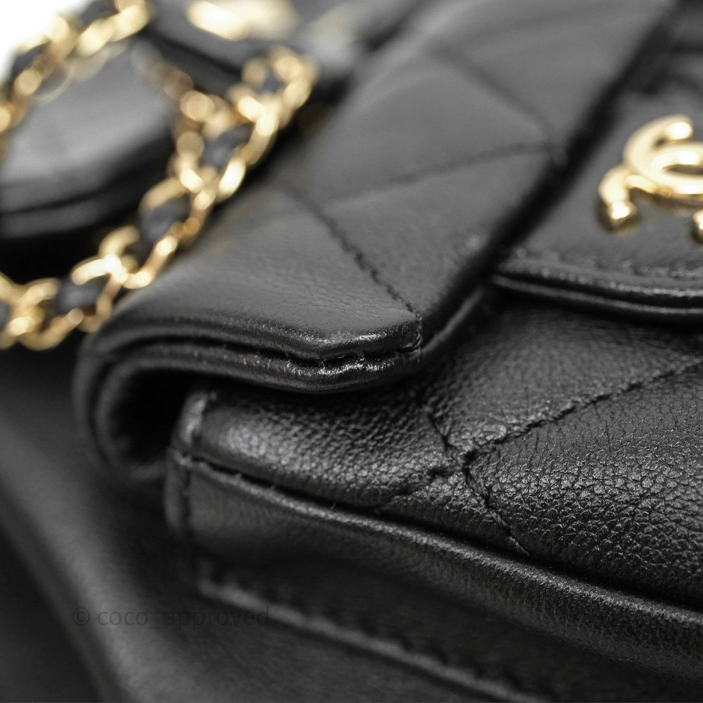 Chanel Mini Duma Backpack Black Calfskin Gold Hardware
