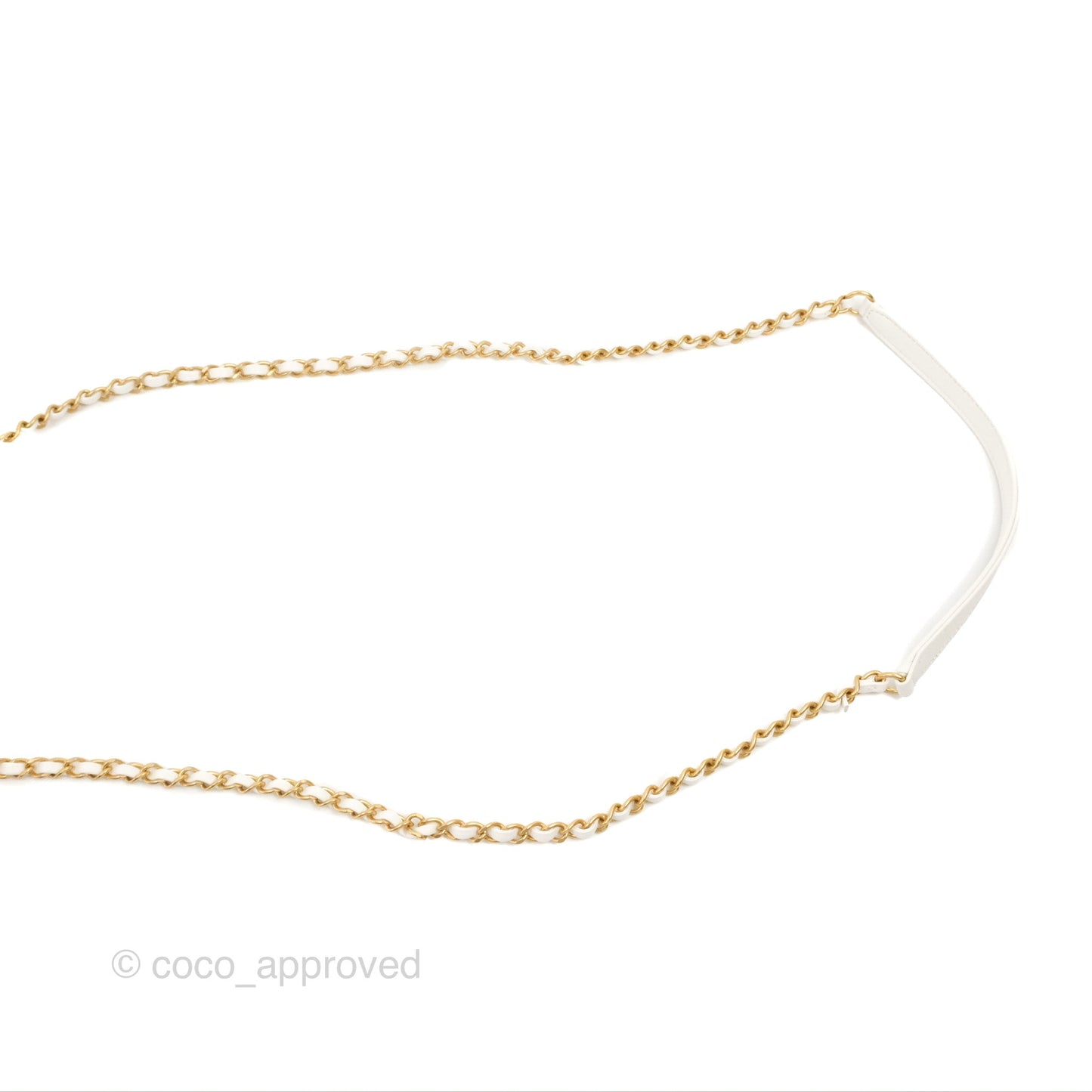 Chanel Quilted Chic Pearls Flap White Goatskin Aged Gold Hardware
