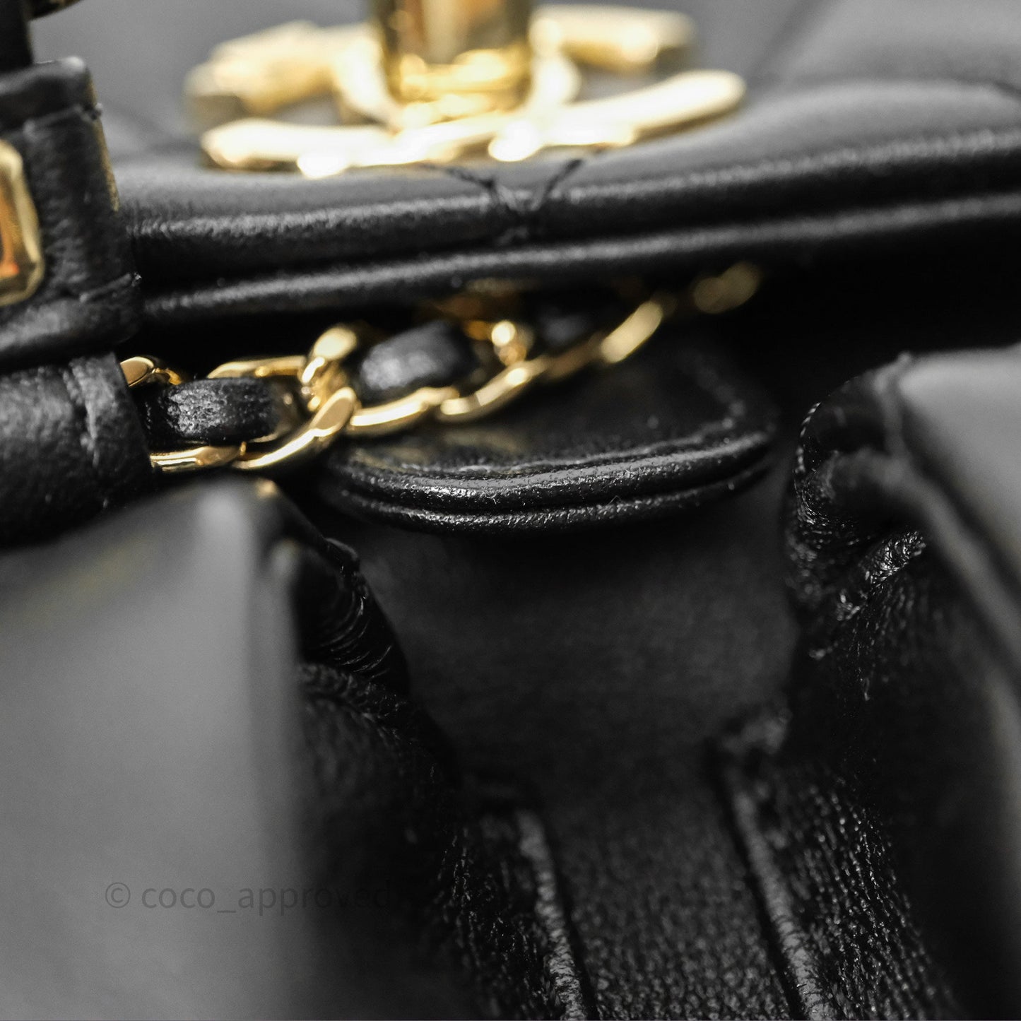 Chanel Mini Duma Backpack Black Calfskin Gold Hardware