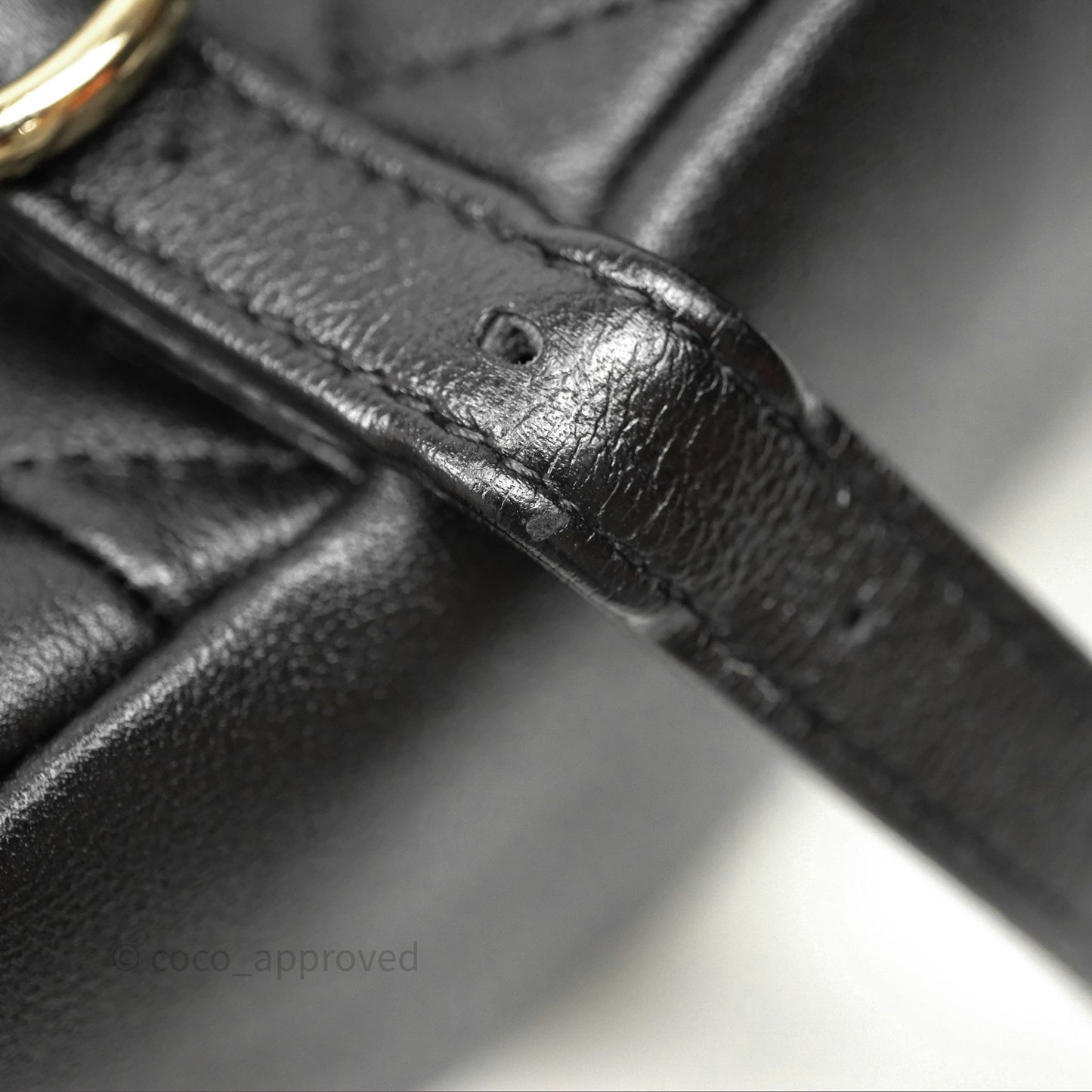 Chanel Mini Duma Backpack Black Calfskin Gold Hardware