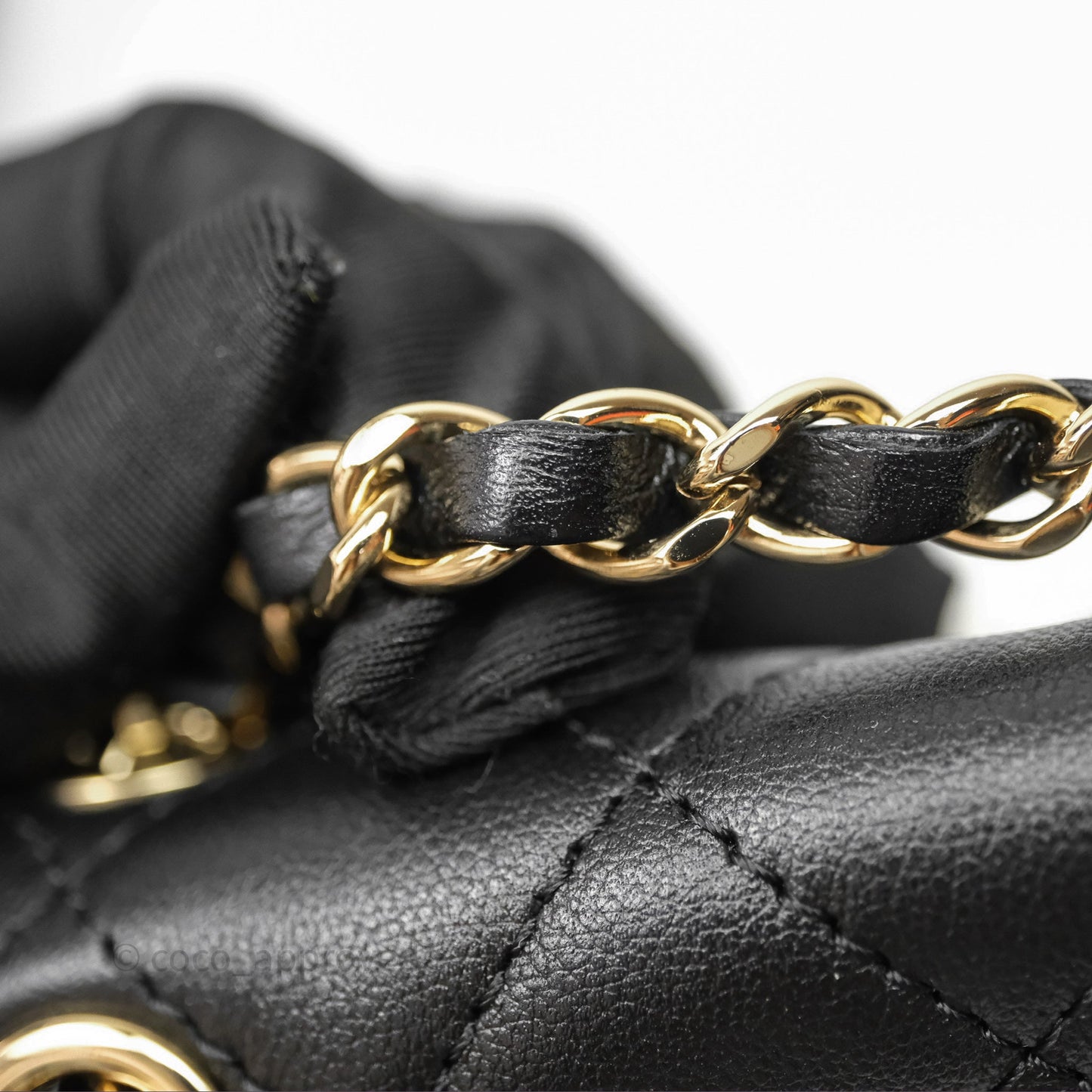 Chanel Mini Duma Backpack Black Calfskin Gold Hardware