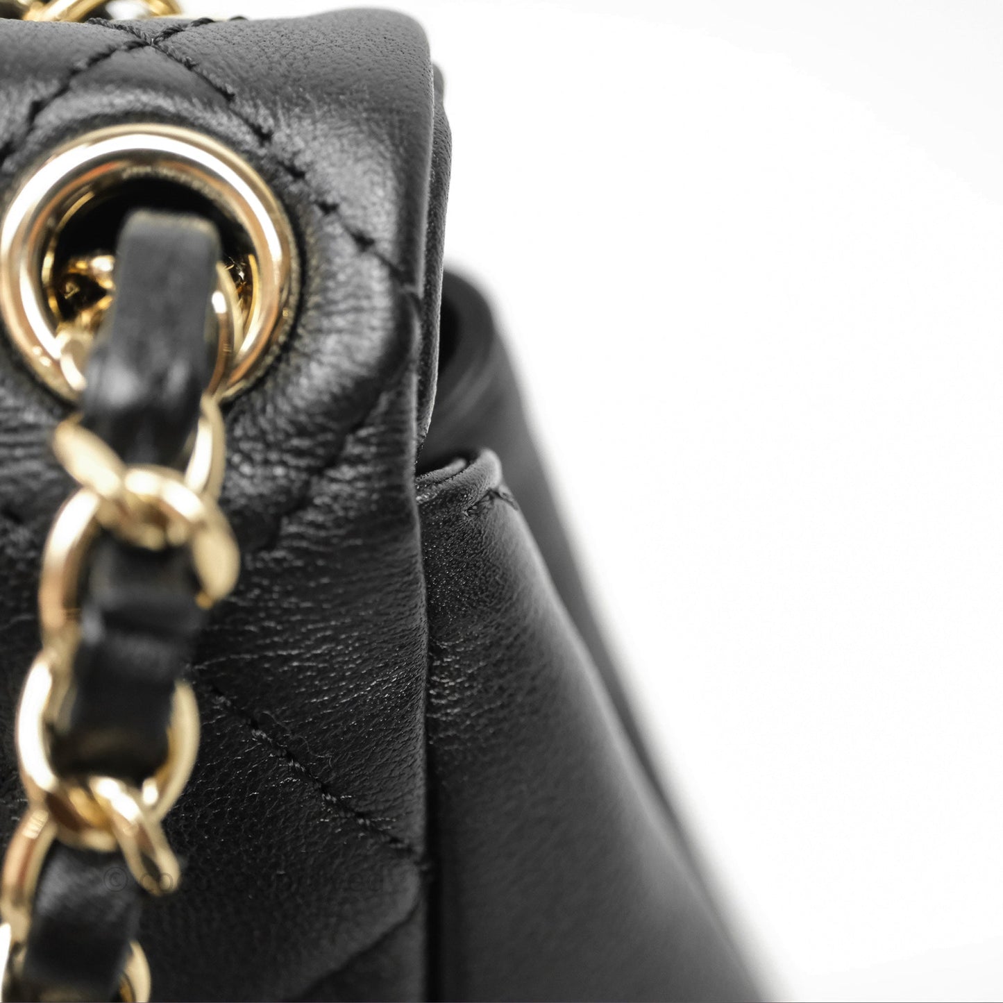 Chanel Mini Duma Backpack Black Calfskin Gold Hardware