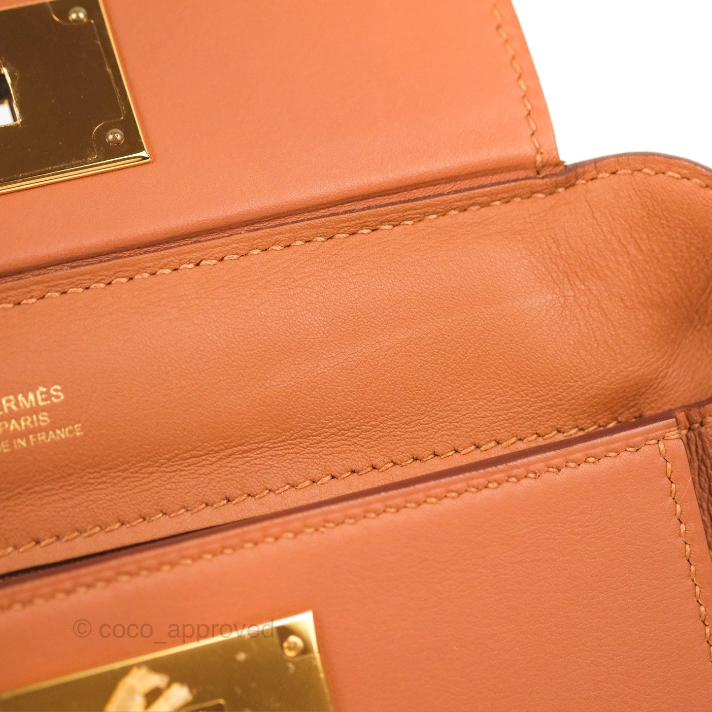 Hermès 24/24 21 Mini Gold Evercolor Gold Hardware