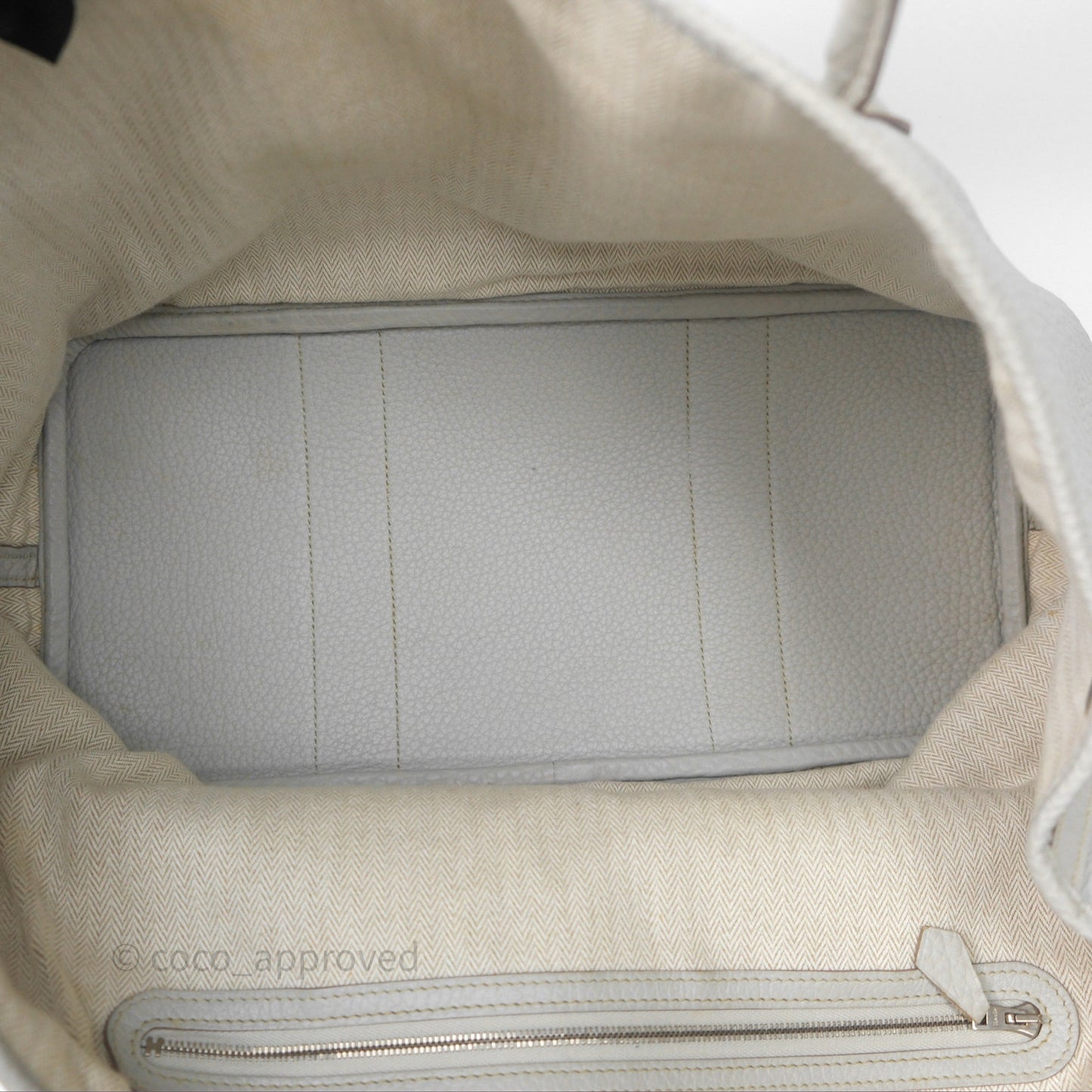 Hermes Garden Party 36 Bleu Grey Negonda Palladium Hardware