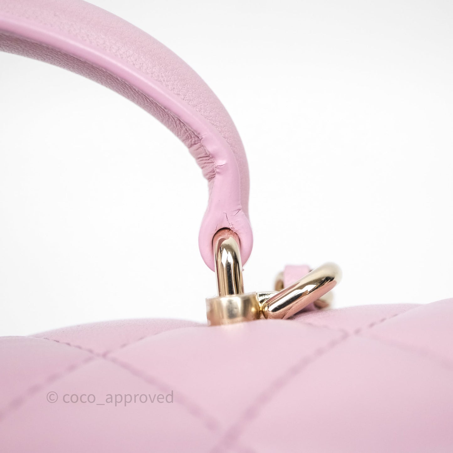 Chanel Top Handle Mini Rectangular Flap Lilac Pink Lambskin Gold Hardware