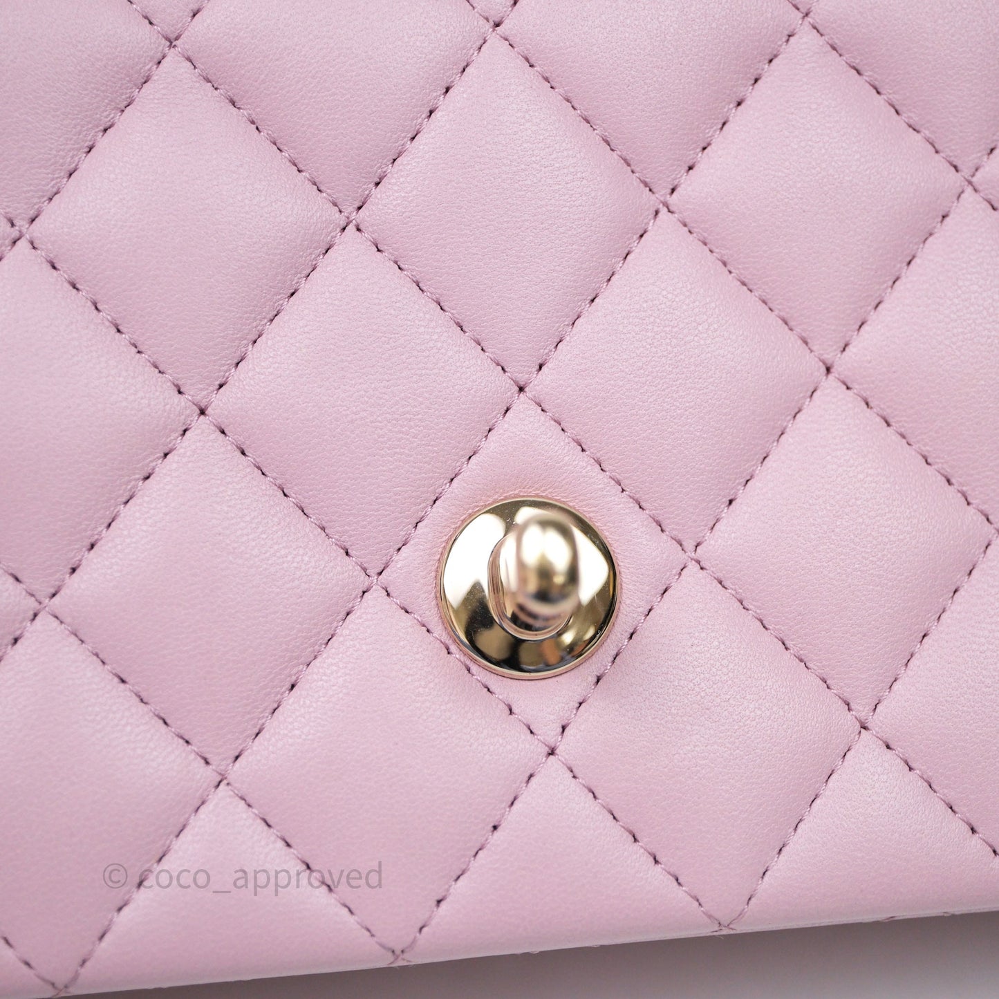 Chanel Top Handle Mini Rectangular Flap Lilac Pink Lambskin Gold Hardware