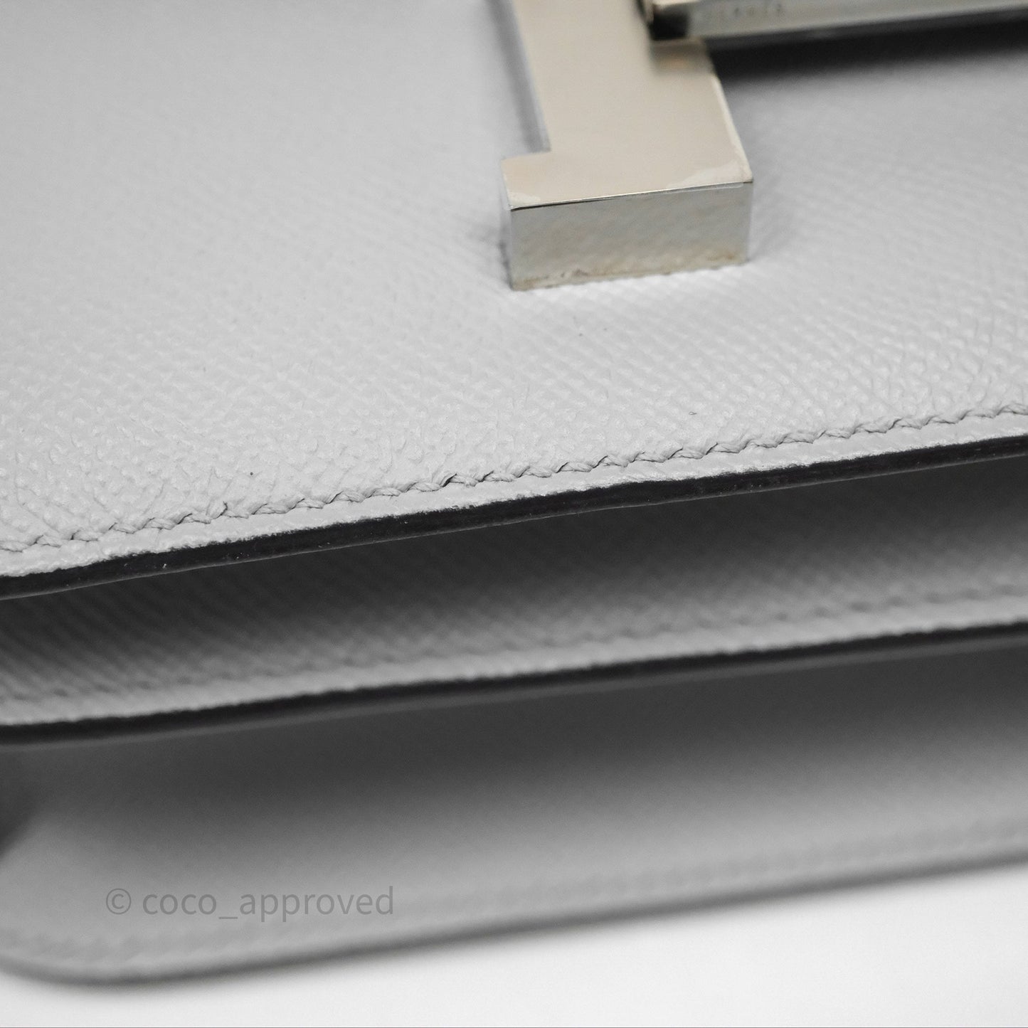 Hermès Constance 24 Gris Mouette 4Z Epsom Palladium Hardware