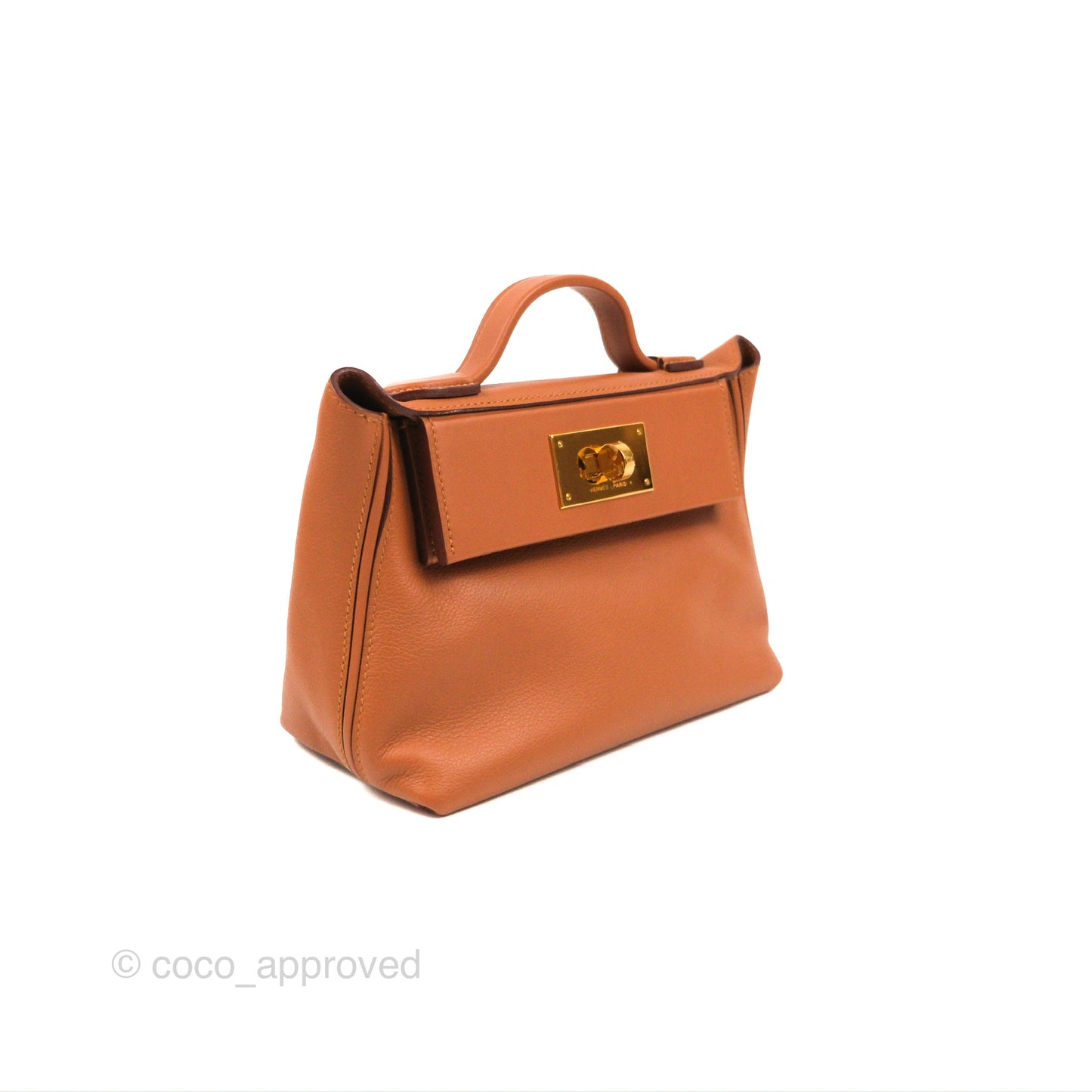 Hermès 24/24 21 Mini Gold Evercolor Gold Hardware