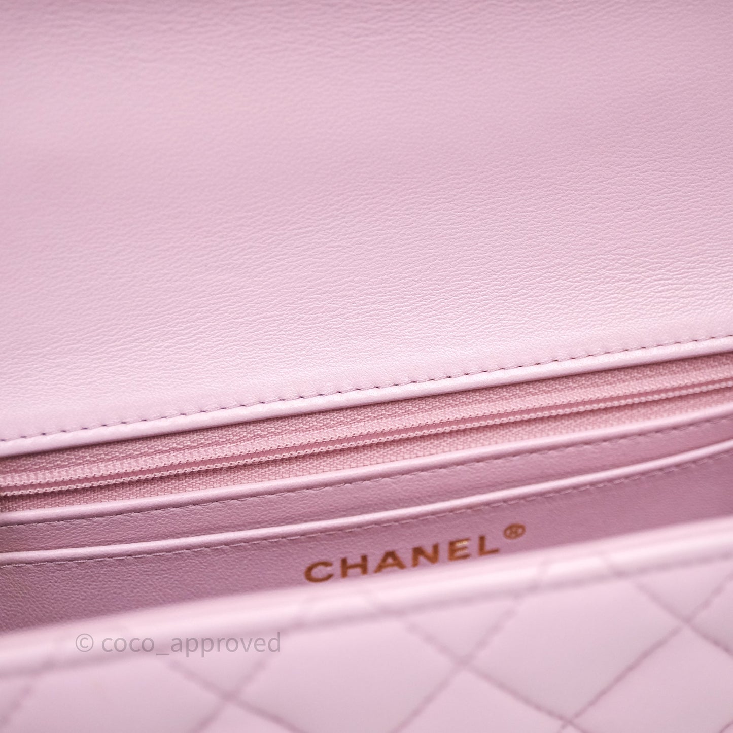 Chanel Top Handle Mini Rectangular Flap Lilac Pink Lambskin Gold Hardware