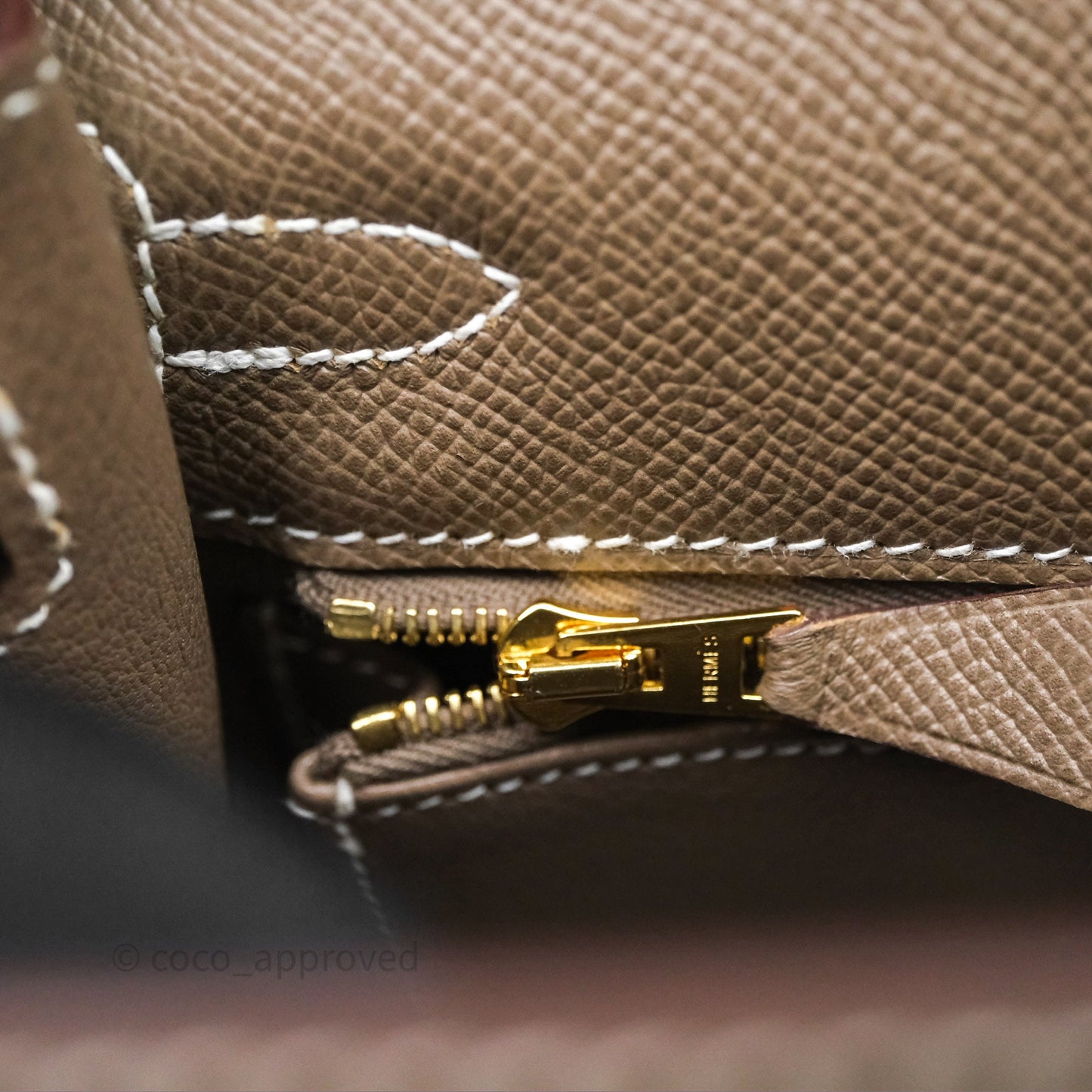 Hermès Kelly 25 Sellier Etoupe 18 Epsom Gold Hardware