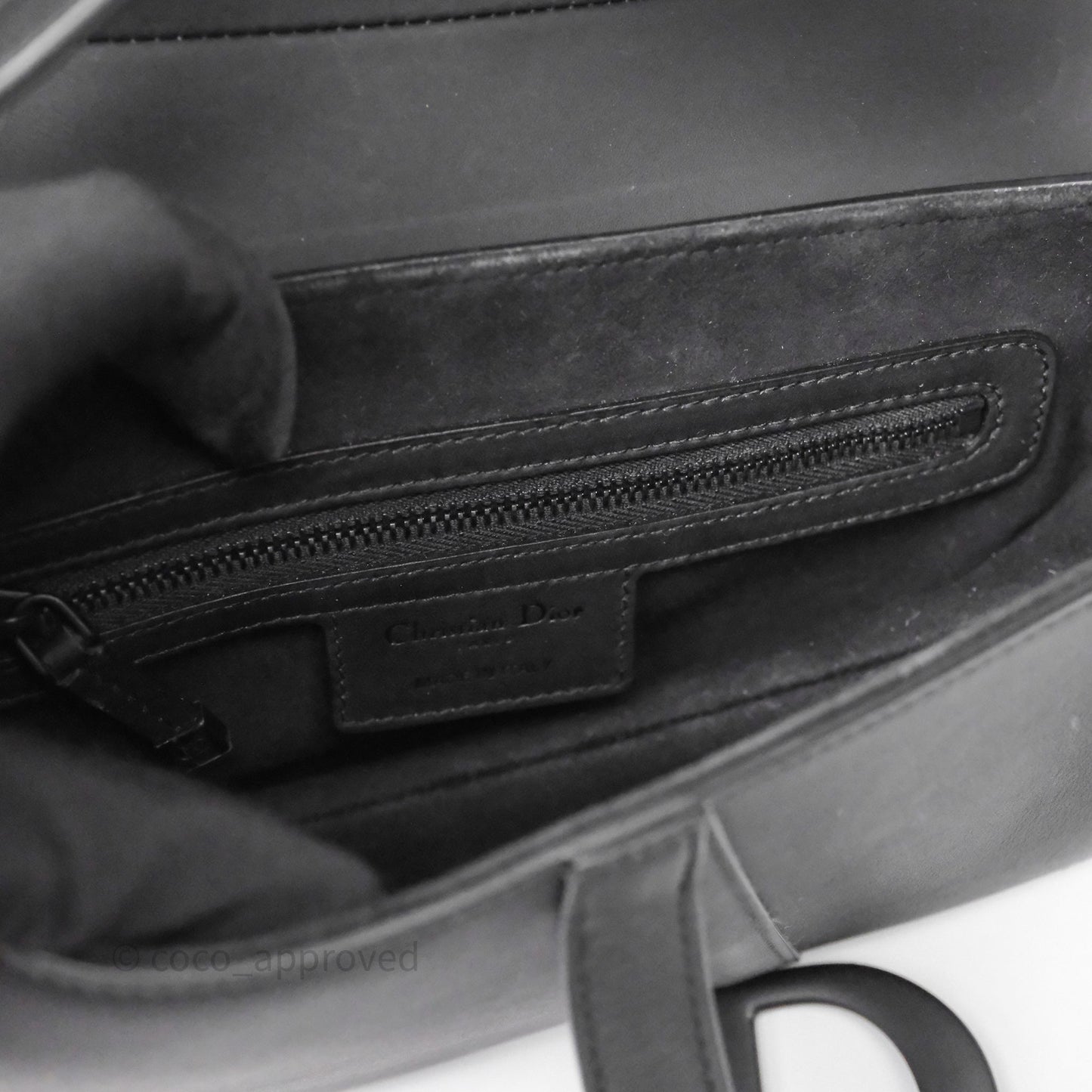 Christian Dior Saddle Bag So Black Matte Calfskin