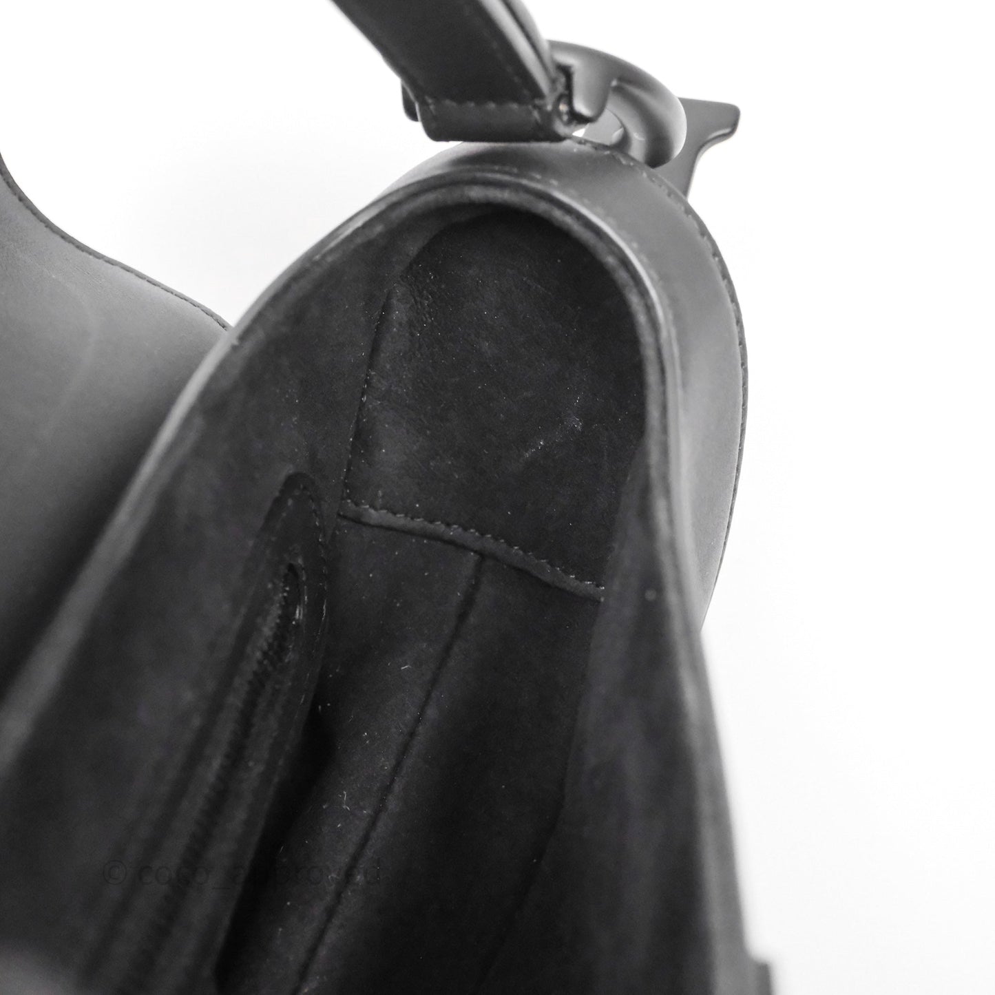 Christian Dior Saddle Bag So Black Matte Calfskin
