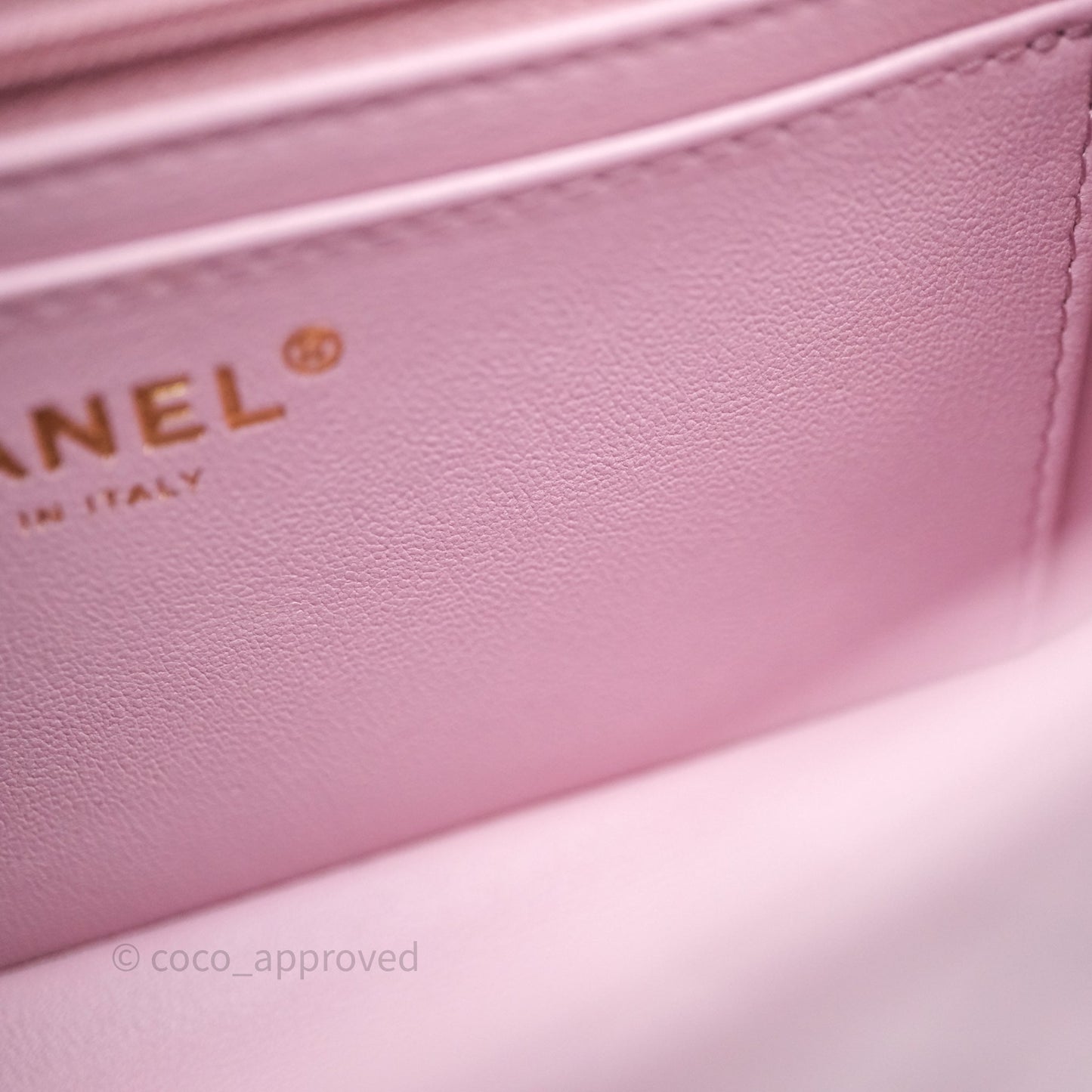 Chanel Top Handle Mini Rectangular Flap Lilac Pink Lambskin Gold Hardware