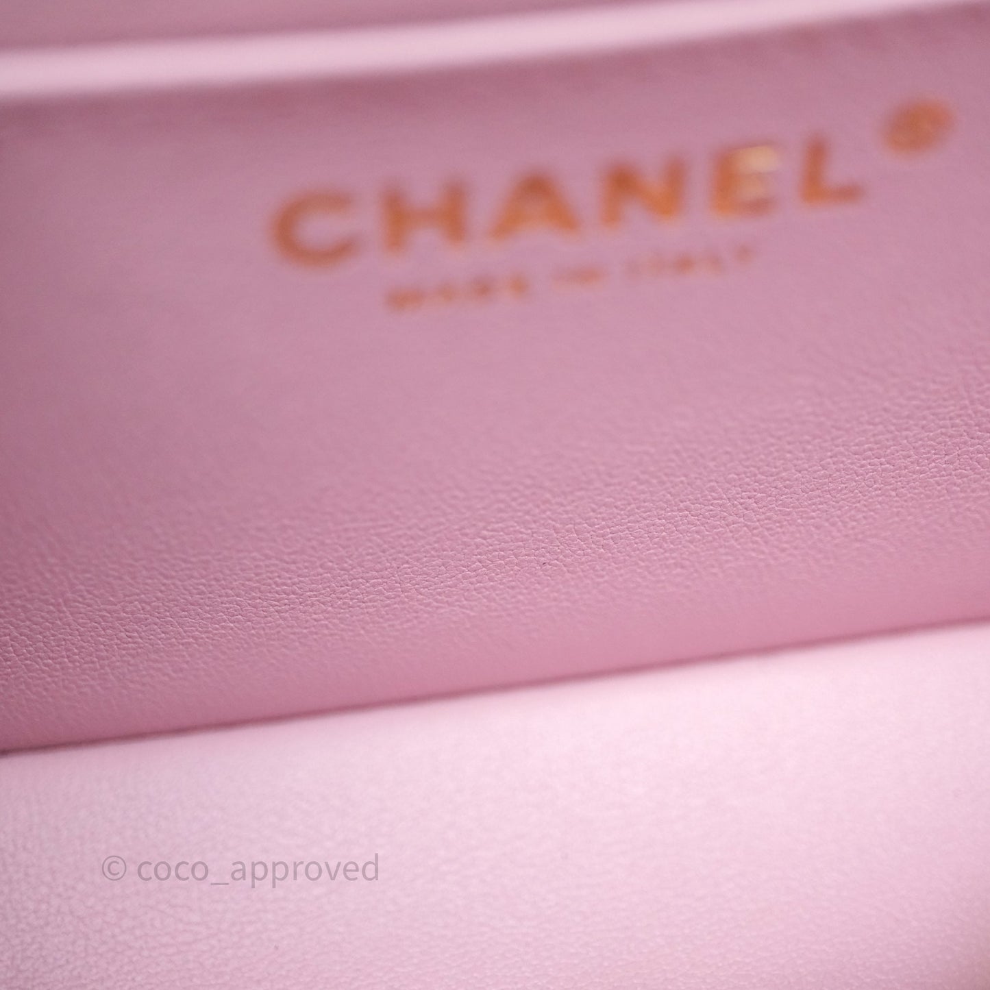 Chanel Top Handle Mini Rectangular Flap Lilac Pink Lambskin Gold Hardware