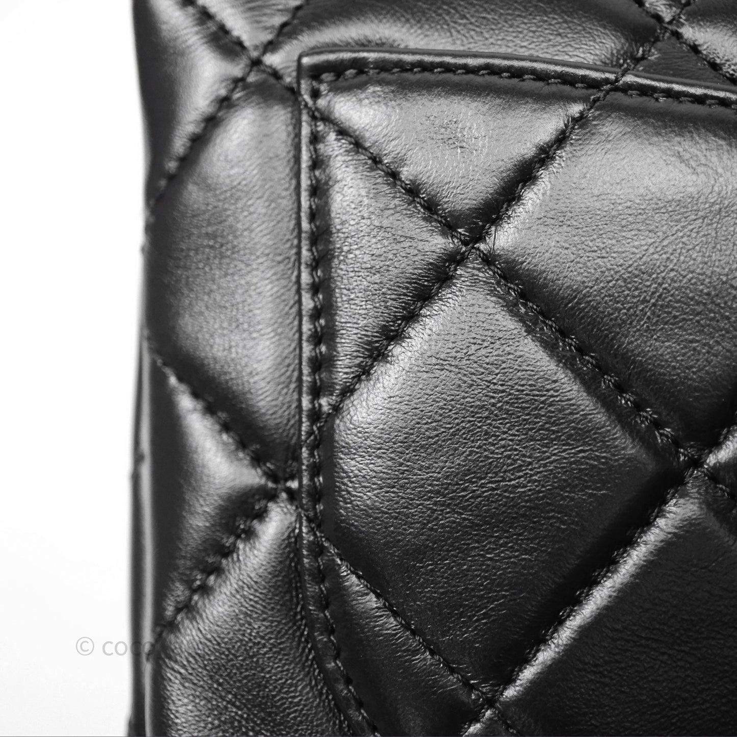 Chanel Quilted Color Match Flap Black Lambskin Gold Hardware