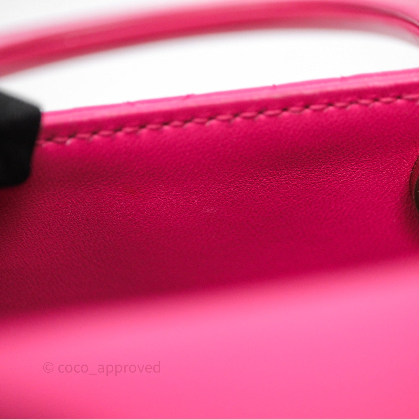 Christian Dior Mini Lady Dior Hot Pink Patent Gold Hardware