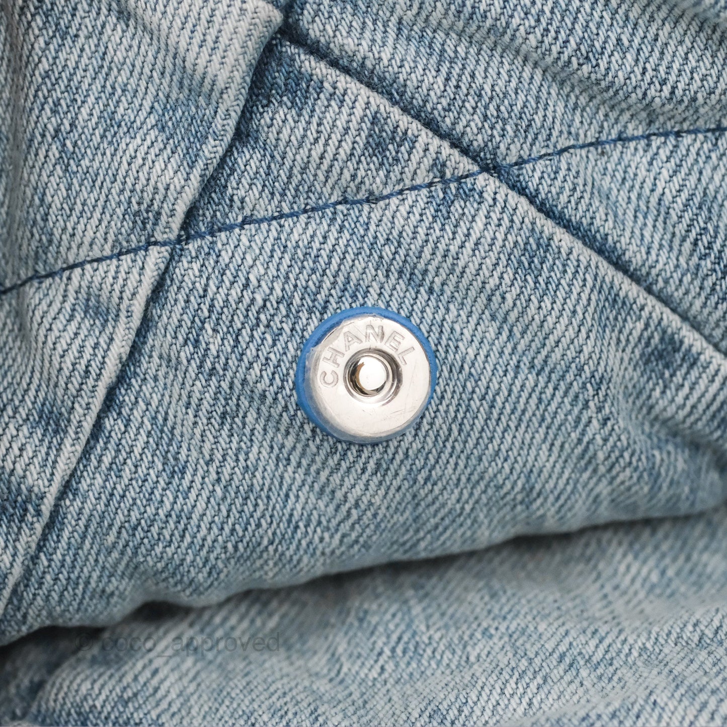 Chanel 22 Medium Washed Denim Aged Silver Hardware 23S