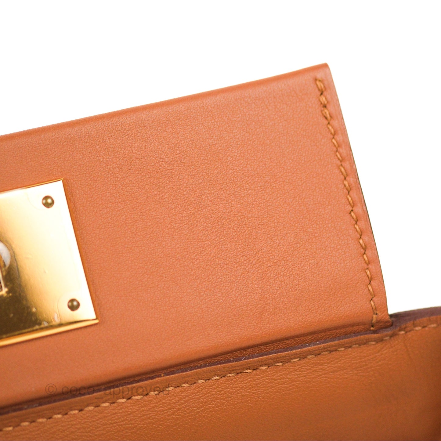 Hermès 24/24 21 Mini Gold Evercolor Gold Hardware
