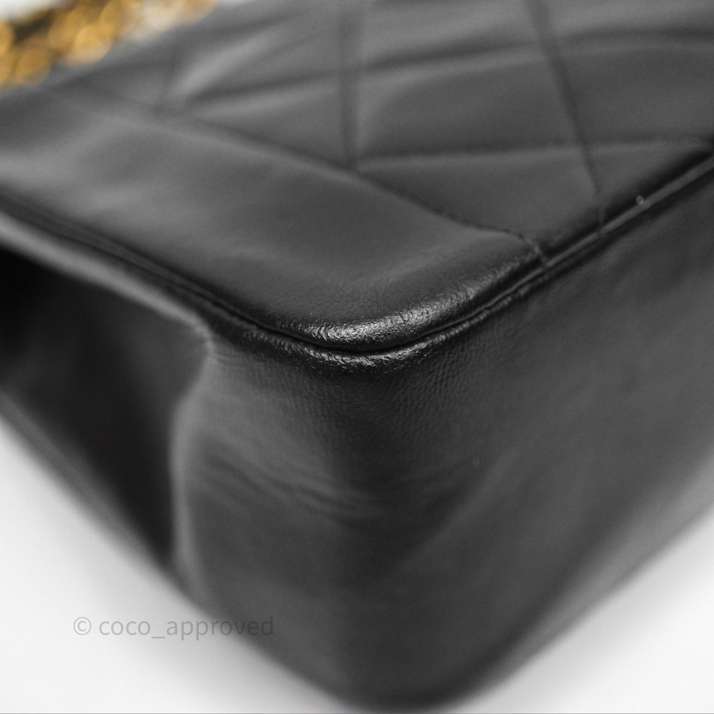 Chanel Vintage Small Diana Bag Quilted Black Lambskin 24K Gold Hardware