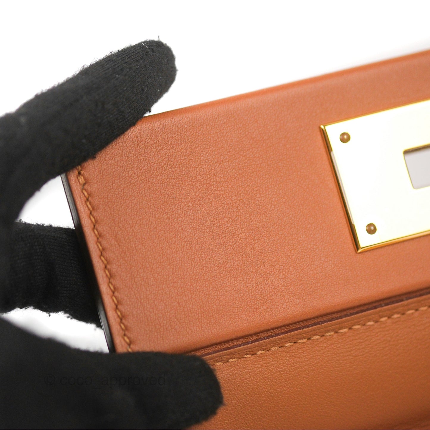 Hermès 24/24 21 Mini Gold Evercolor Gold Hardware